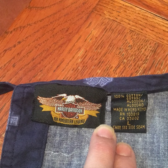 🌺TRADED🌺 Authentc HARLEY DAVIDSON chambray top - Picture 9 of 10
